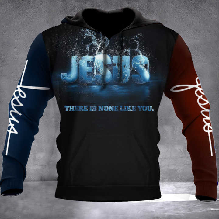 Jesus There Is None Like Hoodie Mens Christian Clothing Faith Based Gifts