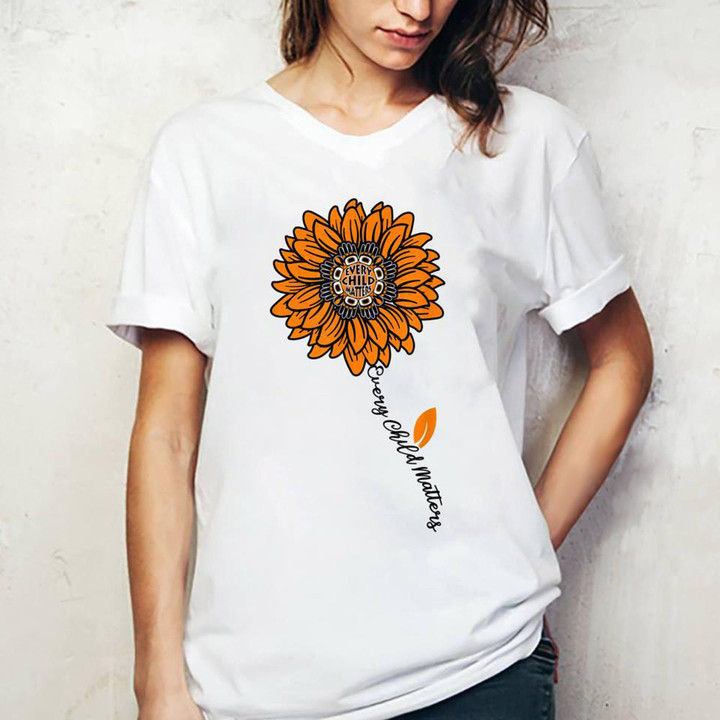Sunflower Every Child Matters Shirt Canada Orange Shirt Day Awareness Clothing