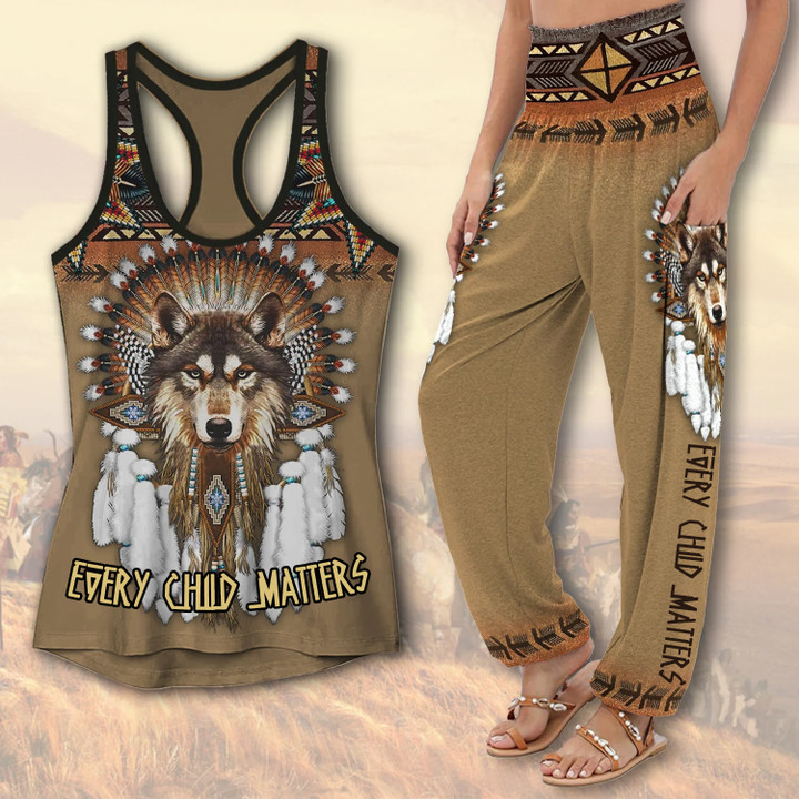 Wolf Every Child Matters Tank Top & Legging Set Womens Clothing