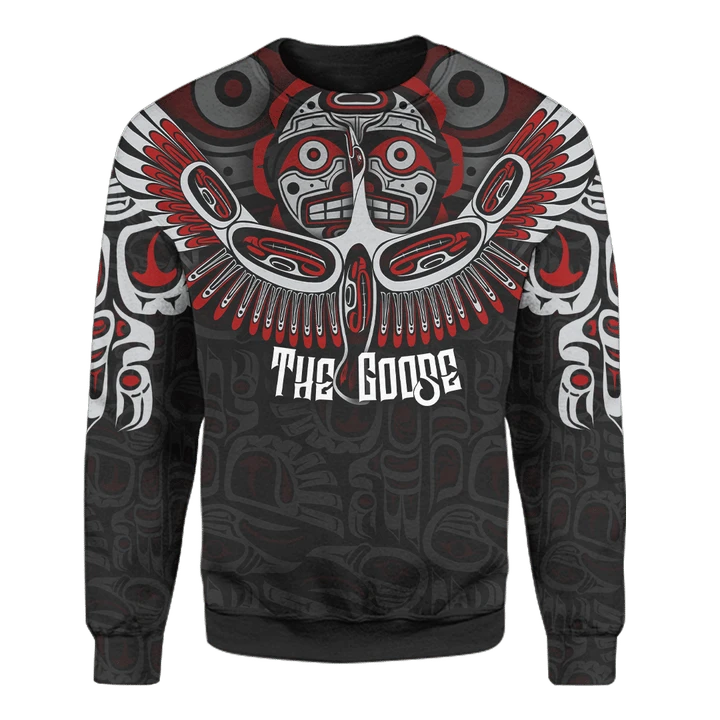 Zodiac Signs Haida The Goose Sweatshirt Pacific Northwest Art All Over Printed Sweatshirt