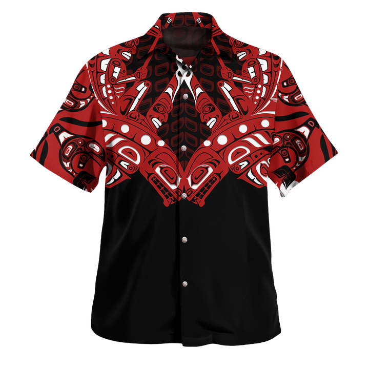 Killer Whale Haida Art Print Hawaii Shirt Northwest Pacific Style Apparel Gifts