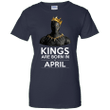 Black Panther Kings are born in april Ladies shirt