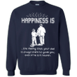 Dad Happiness Is The Feeling G180 Gildan Crewneck Pullover Sweatshirt