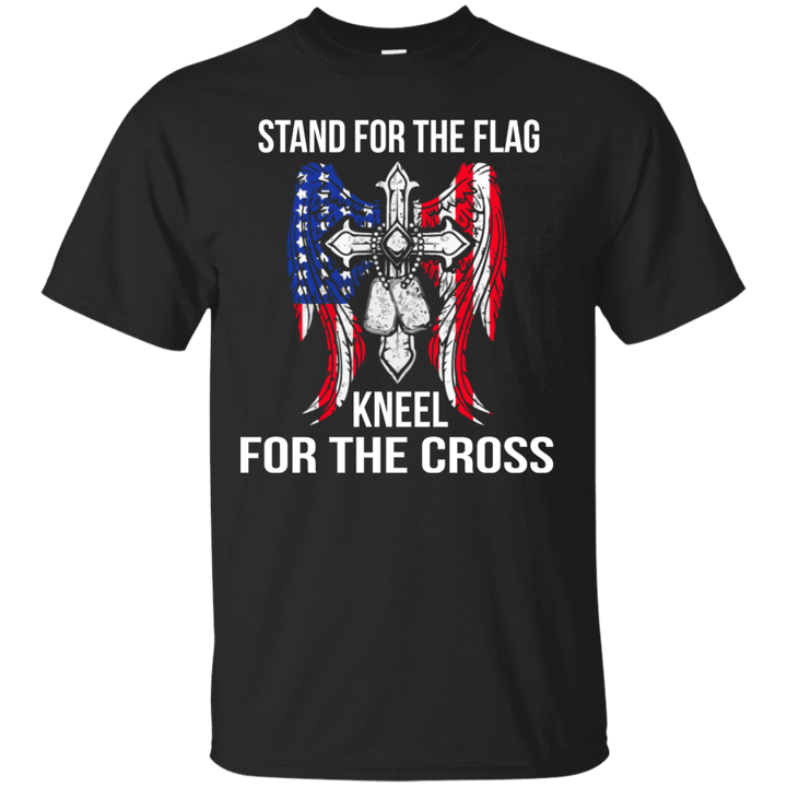 Stand for the Flag kneel for the Cross God Bless AMERICA T shirt