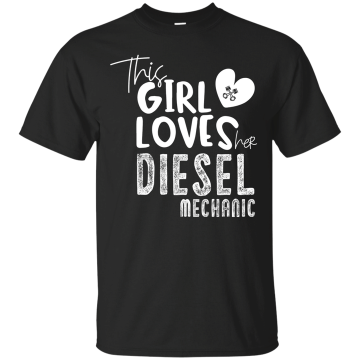 Girl Loves Diesel Mechanic Funny Valentines Day Gift Apparel