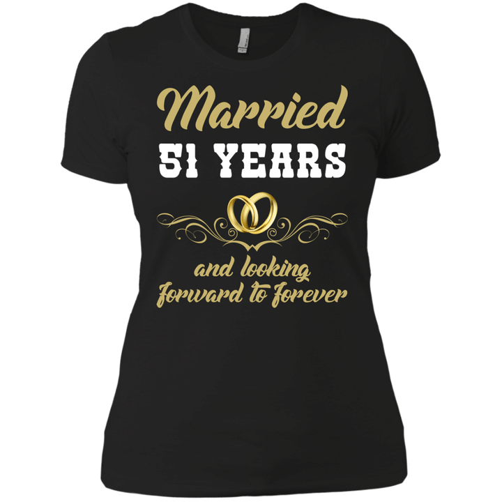 51 Years Wedding Anniversary Shirt Perfect Gift For Couple Ladies Boy