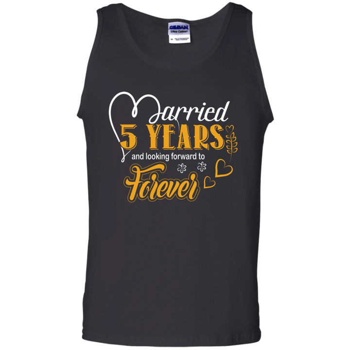 5 Years Wedding Anniversary Shirt For Husband And Wife Tank Top