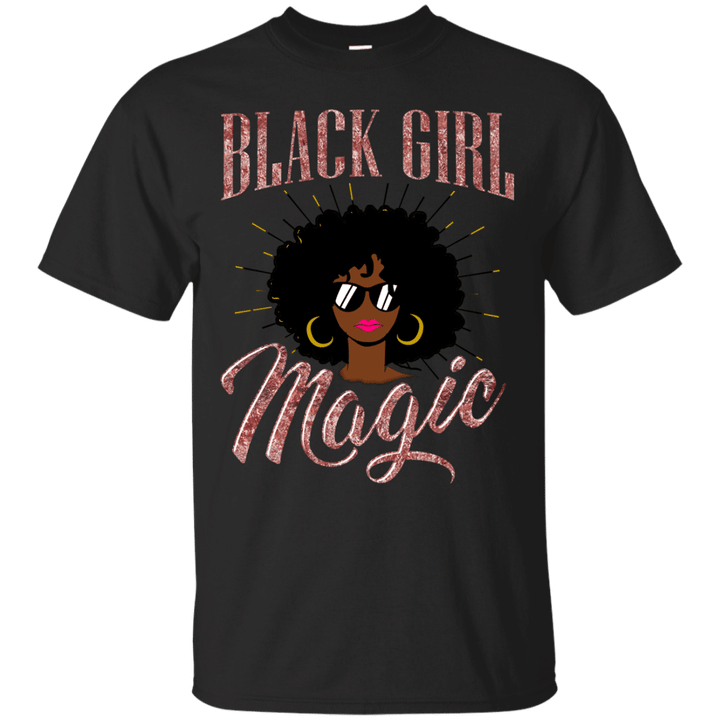 Black Girl Magic Diva Queen Afro Melanin Rose Gold Apparel