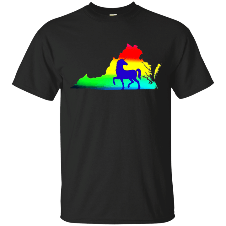 Virginia Unicorn T-shirt LGBT Pride Rainbow