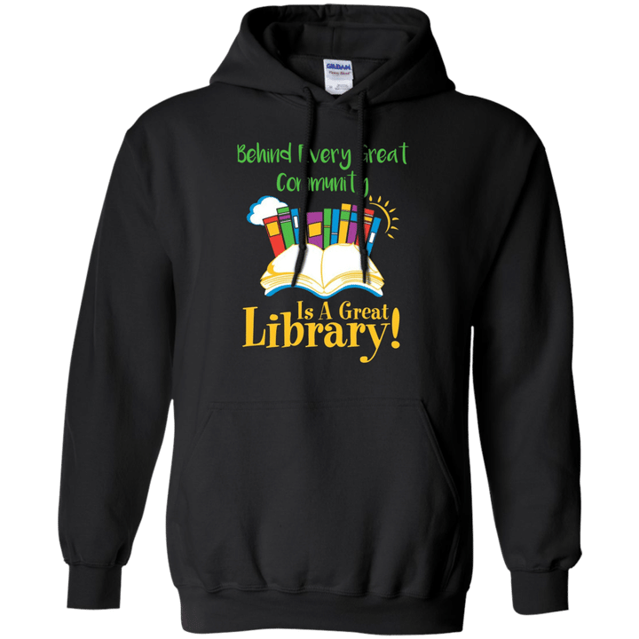 Behind every great community is a great library Hoodie