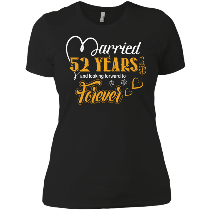 52 Years Wedding Anniversary Shirt For Husband And Wife Ladies Boyfri