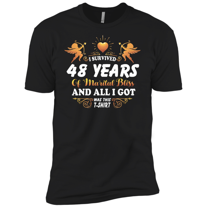 Cute 48th Wedding Anniversay Shirt For Couple Short Sleeve T-Shirt