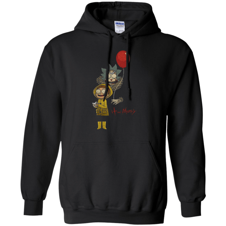 IT and Morty not Rick and Morty - Stephen King and Rick Morty Hoodie