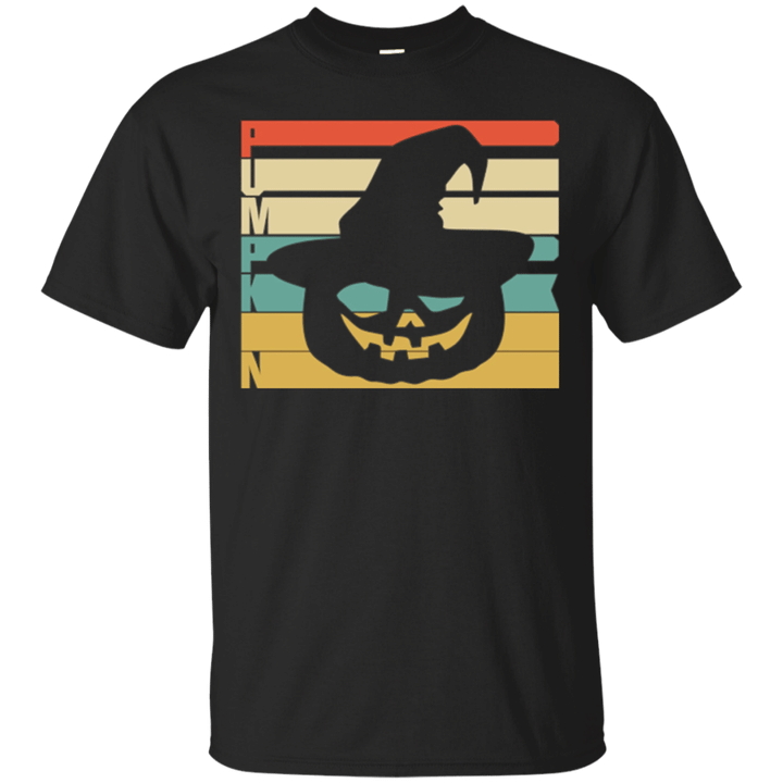 Pumpkin Face Halloween Vintage T-Shirt