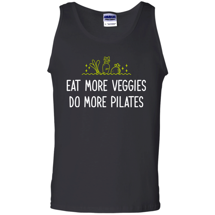 Eat More Veggies Do More Pilates Vegetarian Vegan Shirt Tank Top