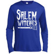 Witches In Halloween With Salem Broom Salem Witches Premium Long Sleev