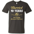 49 Years Wedding Anniversary Shirt Perfect Gift For Couple Mens V-Nec