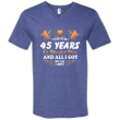 Cute 45th Wedding Anniversay Shirt For Couple Mens V-Neck T-Shirt