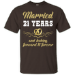 21 Years Wedding Anniversary Shirt Perfect Gift For Couple Ultra Cotto