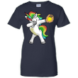 Dabbing Unicorn Softball T-Shirt Funny Dab Gift Ladies shirt