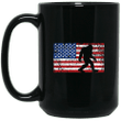 American flag bigfoot funny 4th of july sasquatch mug