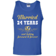 24 Years Wedding Anniversary Shirt Perfect Gift For Couple Tank Top