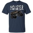 Monster Truck Big Jump and Crush Cars - Mud Racing T shirt