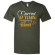 17 Years Wedding Anniversary Shirt For Husband And Wife Mens V-Neck T