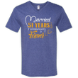 51 Years Wedding Anniversary Shirt For Husband And Wife Mens V-Neck T