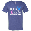 Buck Or Doe Cant Wait To Know Gender Reveal T Shirt Mom Dad Mens V-N