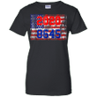 Impeach Donald Trump 8645 Grunge Distressed Flag Ladies shirt