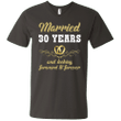30 Years Wedding Anniversary Shirt Perfect Gift For Couple Mens V-Nec