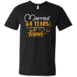 54 Years Wedding Anniversary Shirt For Husband And Wife Mens V-Neck T