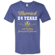 54 Years Wedding Anniversary Shirt Perfect Gift For Couple Mens V-Nec