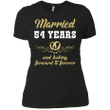 54 Years Wedding Anniversary Shirt Perfect Gift For Couple Ladies Boy