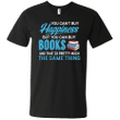 Book T-shirt - You Cant Buy Happiness But You Can Buy Books Mens V-Ne