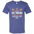 Cute 50th Wedding Anniversay Shirt For Couple Mens V-Neck T-Shirt