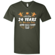 Cute 24th Wedding Anniversay Shirt For Couple Mens V-Neck T-Shirt