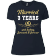 3 Years Wedding Anniversary Shirt Perfect Gift For Couple Ladies Boyf