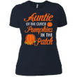 Funny Halloween Shirts Auntie Of The Cutest Pumpkins Ladies Boyfriend