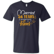 56 Years Wedding Anniversary Shirt For Husband And Wife Mens V-Neck T