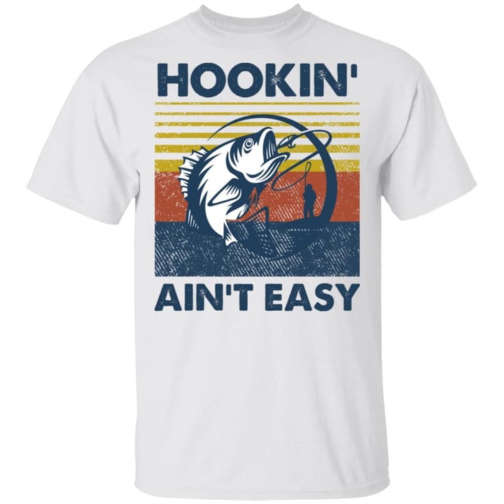 Fishing Hookin' Ain't Easy Vintage T-Shirt