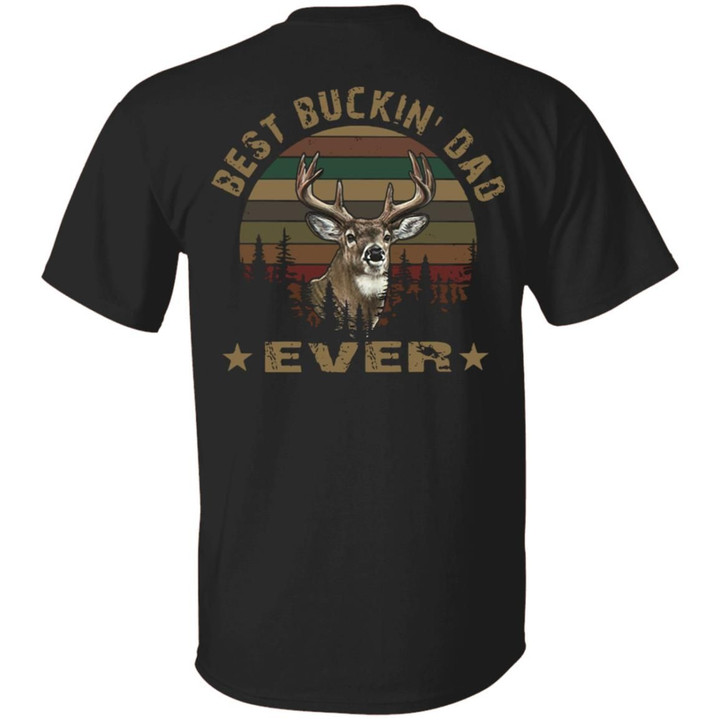 Hunting Best Buckin� Dad Ever Vintage Sunset Shirts Hunter Gift