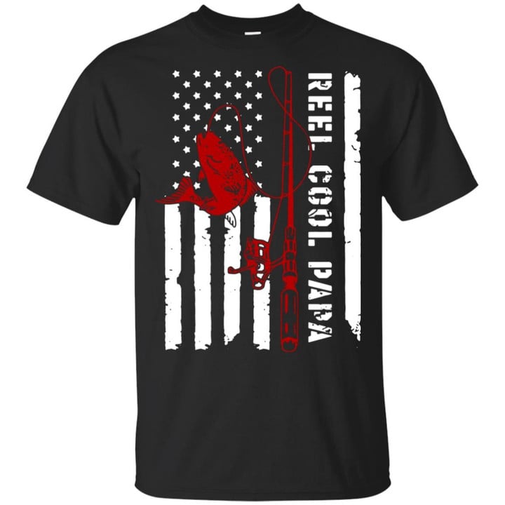 Flag America Fishing reel cool Papa shirt