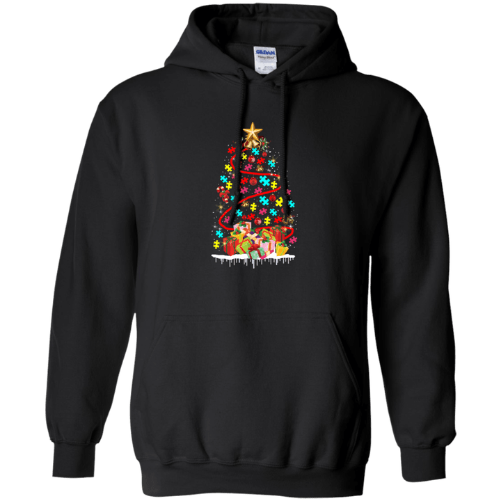 Autism Christmas Tree shirt Hoodie