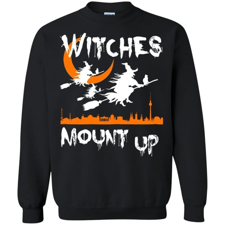 Halloween With Witches Mount Up Groom Under Moon Sweatshirt