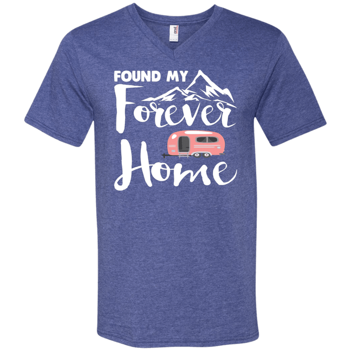 76 I Found My Forever Home Rv Camping Lover Shirt Mens V-Neck T-Shir
