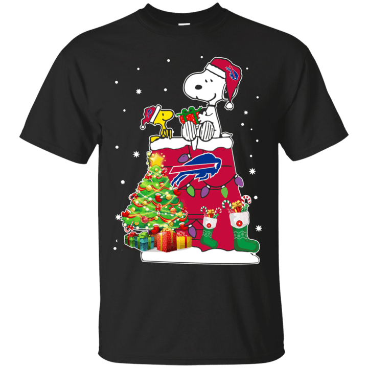 Buffalo Bills Snoopy Woodstock Christmas Shirt G200 Gildan Ultra Cotton T-Shirt