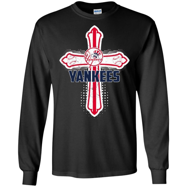 New York Yankees America Sport Cross Long Sleeve T-Shirt