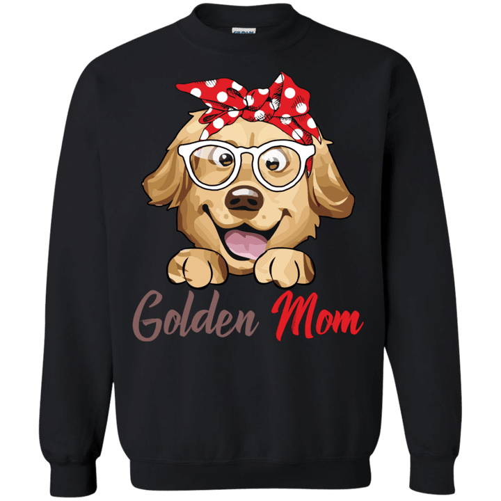 Golden Retriever Mom G180 Gildan Crewneck Pullover Sweatshirt 8 oz